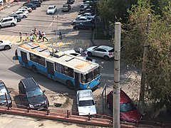 В Волгограде у железнодорожного вокзала ДТП парализовало движение троллейбусов