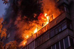 На западе Волгограда при пожаре пострадал 45-летний мужчина