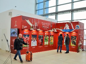 В аэропорту Волгограде открылась фотовыставка о Кубке Конфедераций