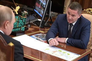 Путин встретился с губернатором Волгоградской области