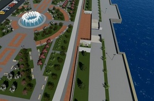 На набережной начали строить новую парковую зону