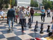 Шахматная доска на площади в Элисте