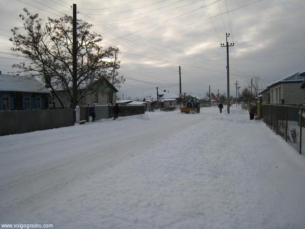 Снежное утро.. деревня, снег, улица