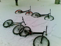 Trial. велотриал, снег, vesper