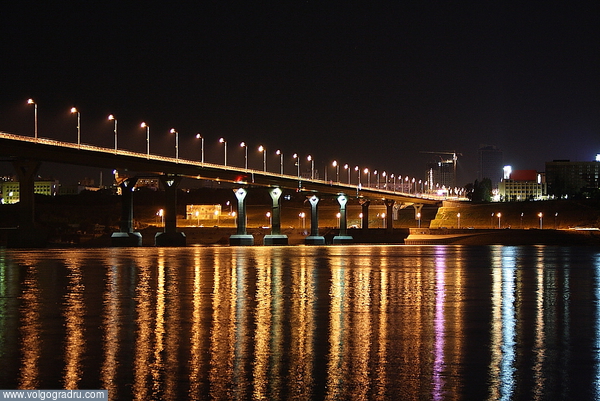 Ночной мост. ночь, мост, волга