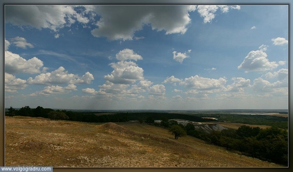 Пейзаж с меловыми горами.. . Пейзаж, пейзажи Волгоградской области, меловые горы