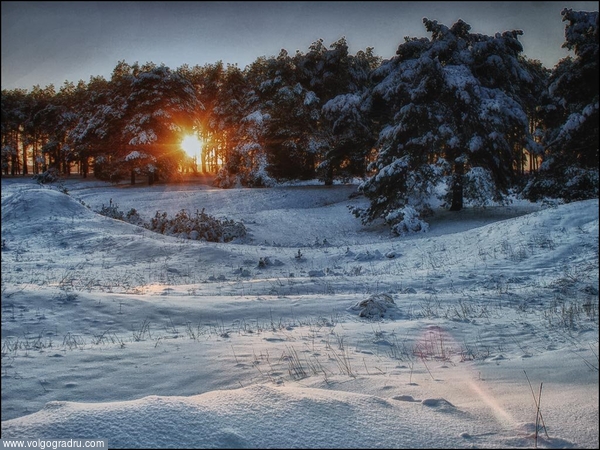 *****. вечерний пейзаж, зимний пейзаж, пейзажи Урюпинского района