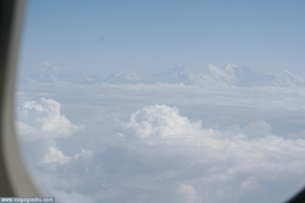 Вид из самолёта на 8-митысячняки. Непал, Гималаи, 