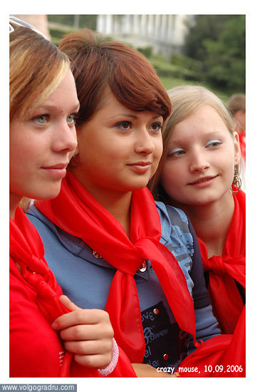 Участники акции «Живой флаг России». день, города, 2006