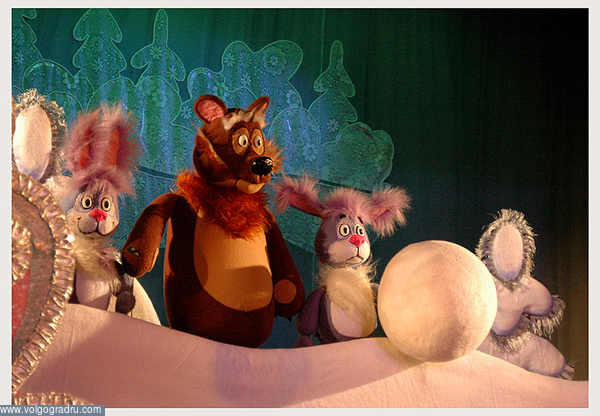 На заснеженной полянке, новогоднее представление для детей. на заснеженной полянке, кукольный театр, театр