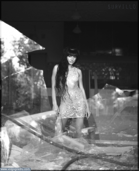 2012. девушка, окно, стекло