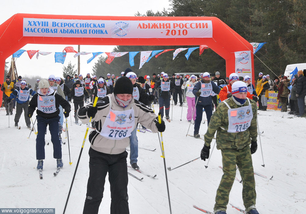 Лыжня России - 2010. Лыжня России, лыжи, лыжники