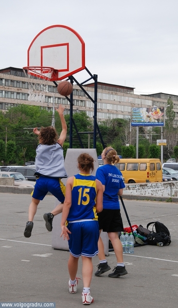 Стритбол в Волгограде. оранжевый мяч, баскетбол, стритбол