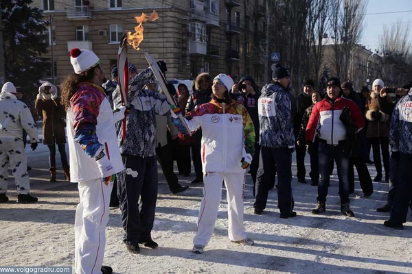 Эстафета олимпийского огня в Волгограде. Олимпиада Сочи-2014, Волгоград, 