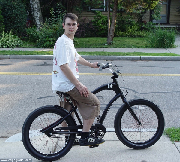Me on a new bike (June 30, 2008, Milton, MA, U.S.A.). велосипед, 
