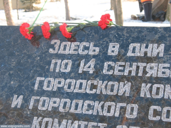 Мемориальная доска. 2 февраля, Волгоград, 65-летие Сталинградской битвы