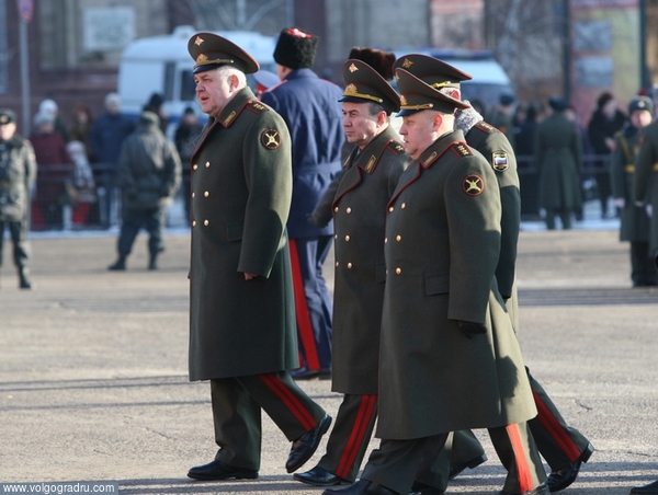 На параде. Волгоград, 2 февраля, 65-летие Сталинградской битвы