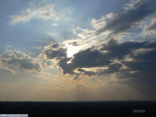 Волжский, март 2007. небо, закат, солнце