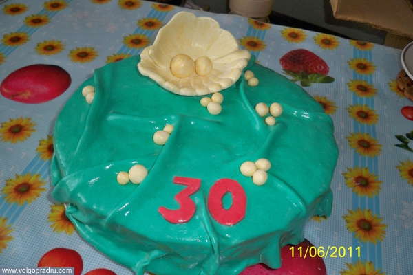 Торт на Жемчужную свадьбу - 30 лет. торт, жемчужная свадьба, 30 лет