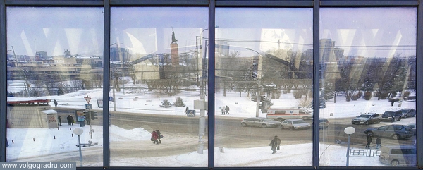 Отражение зимы. зима, зима в Волгограде, отражение