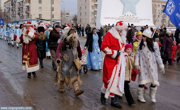 Парад Деда Мороза. парад, парад Дедов Морозов, Новый год