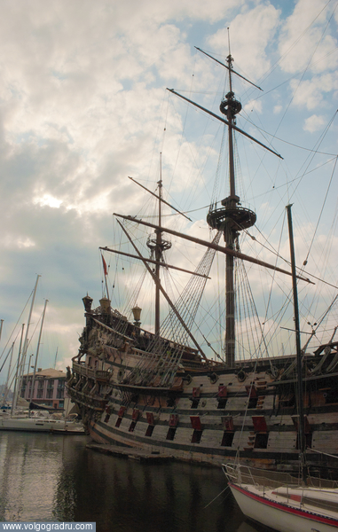 Галеон Нептун использовавшийся для съемок фильма "Пираты" режиссера Романа Полански 1986г.. корабль, галеон, парусник