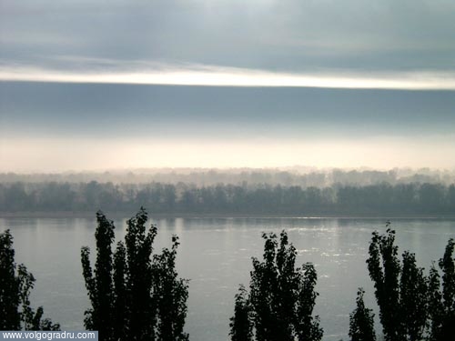 Туманное утро на Волге. пейзажи, природа, туманное