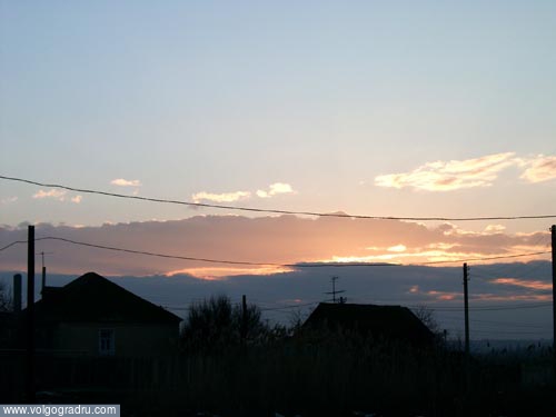 Закат над Волгоградом. фото, закатное, солнце