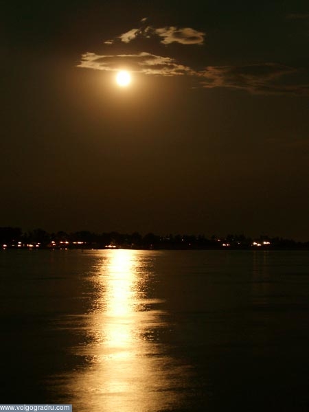 Ночная Волга. небо, облака, пейзажи