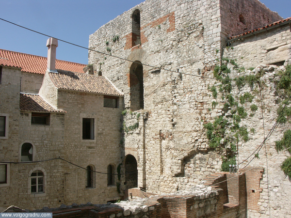 Старые стены. путешествия, Сплит, Хорватия