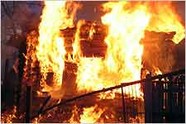 Пожар на севере Волгограда