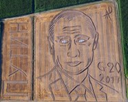 Итальянский фермер выпахал на поле гигантский портрет Путина