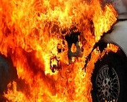 Под Волгоградом вновь сгорел автомобиль