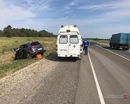 На трассе в Волгоградской области столкнулись три иномарки