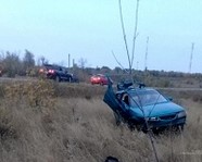 Под Волгоградом двое погибли в машине, улетевшей в кювет