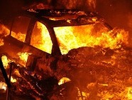На севере Волгограда сгорели две иномарки 