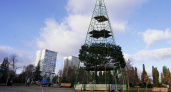 В Волгограде начали устанавливать главную новогоднюю ёлку